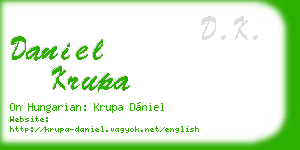 daniel krupa business card